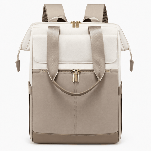 Colourblock Oxford Laptop Backpack - Lettice