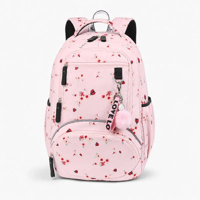 The Sunday Avenue Pink Kids Backpack Floral Print - Archie