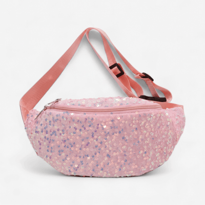 The Sunday Avenue Pink Large Sequin Bum Bag - Penelope
