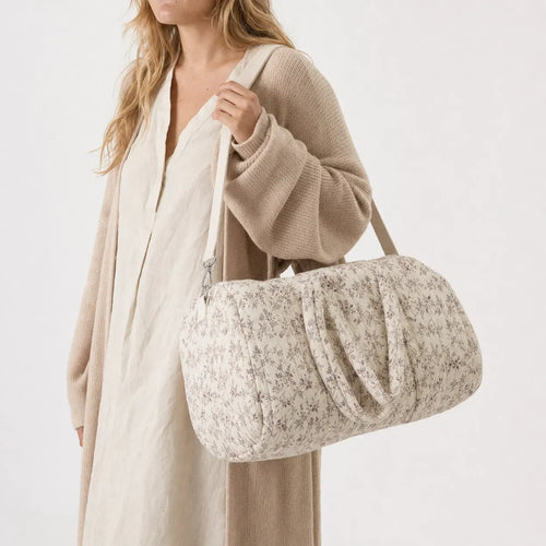 Quilted Floral Diaper Bag - Eleanor