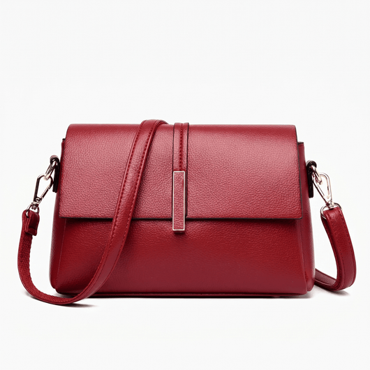 The Sunday Avenue Red Shoulder Bag Everyday Elegance - Cecily