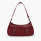 Women’s Baguette Shoulder Bag with Front Buckle Pockets - Hyacinth