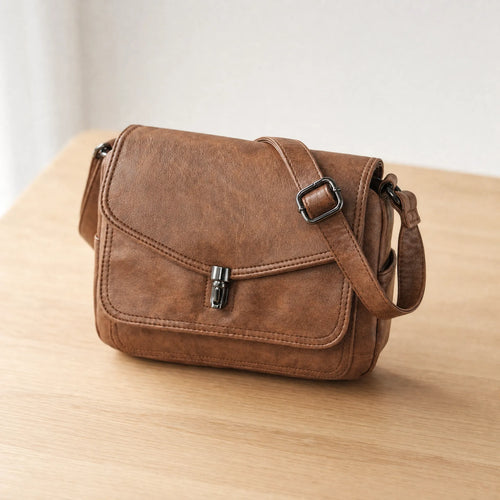 Saddle Flap Shoulder Bag - Simone