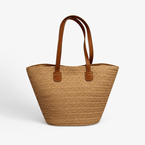 Salomé Women's Beige Woven Straw Tote Bag