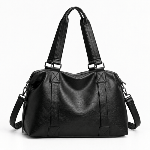 Large Leather Tote Bag with Removable Shoulder Strap - Wilhelmina