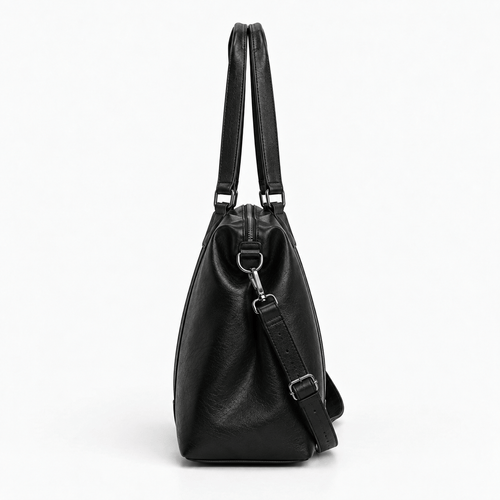 Large Leather Tote Bag with Removable Shoulder Strap - Wilhelmina