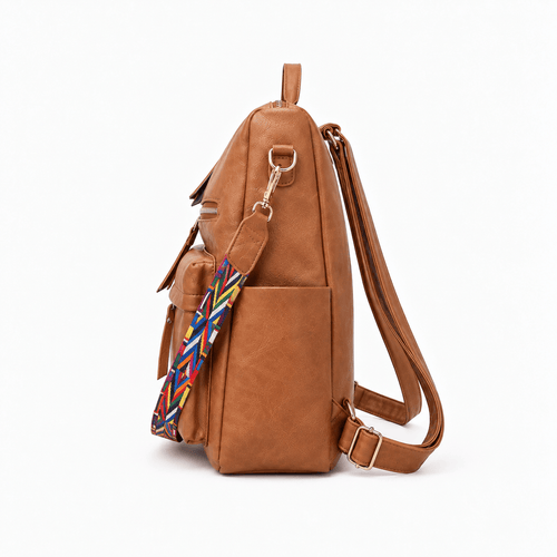 Convertible Vegan Leather Backpack Purse - Delphine