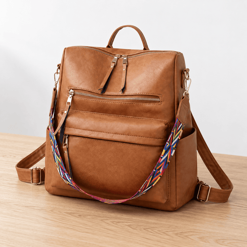 Convertible Vegan Leather Backpack Purse - Delphine