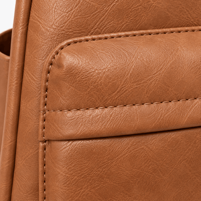 The Sunday Avenue Sophia Brown Convertible Vegan Leather Backpack Purse