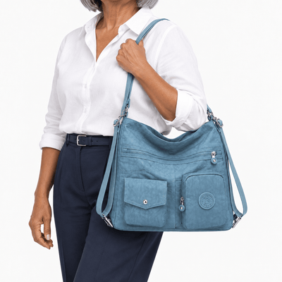 The Sunday Avenue Stacey Blue Convertible Multi-Pocket Bag