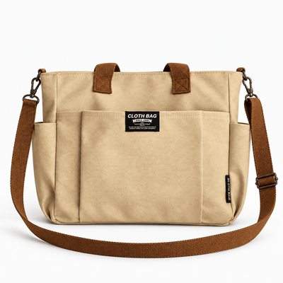 The Sunday Avenue Structured Canvas Tote Bag for 15.6" Laptops - Honora