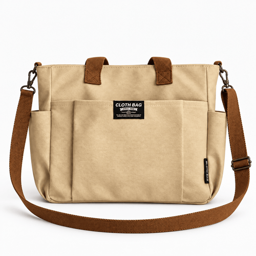 Structured Canvas Tote Bag for 15.6" Laptops - Honora