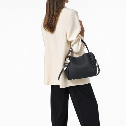 Structured Flap Clasp Handbag - Katherine