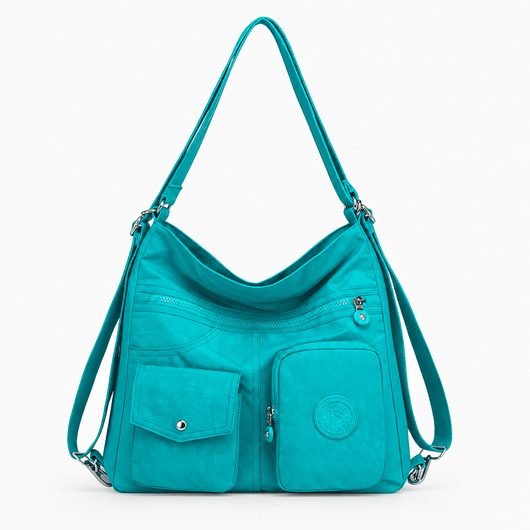 The Sunday Avenue Turquoise Stacey Blue Convertible Multi-Pocket Bag
