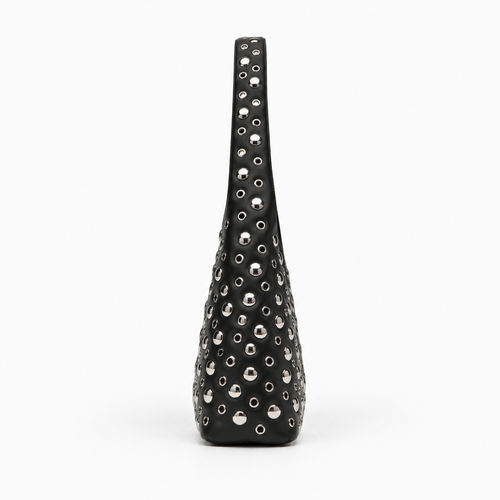 PU Leather Rivet Hobo Shoulder Bag - Morwenna