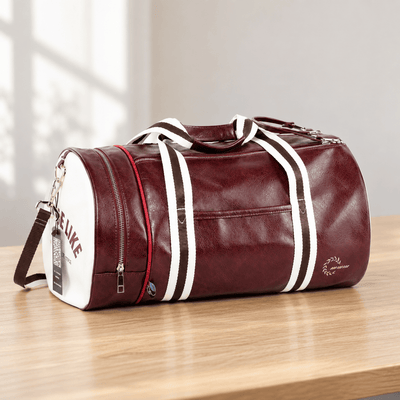 The Sunday Avenue Waterproof PU Leather Duffel Bag with Shoe Compartment