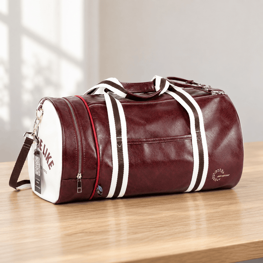The Sunday Avenue Waterproof PU Leather Duffel Bag with Shoe Compartment