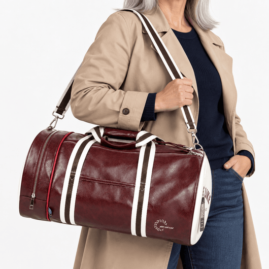 The Sunday Avenue Waterproof PU Leather Duffel Bag with Shoe Compartment