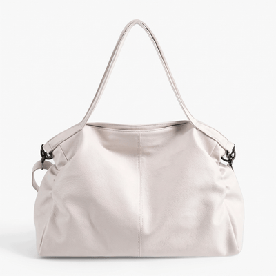 The Sunday Avenue White Large Soft Shoulder Bag - Tabitha
