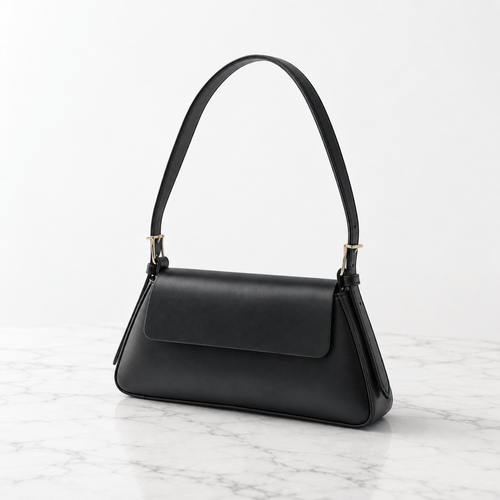 Women's Compact Shoulder Bag with Flap Closure - Branwen