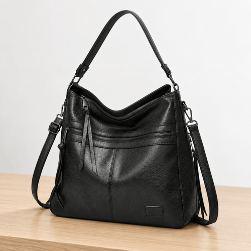 Women's PU Leather Multi-Compartment Shoulder Bag - Dahlia