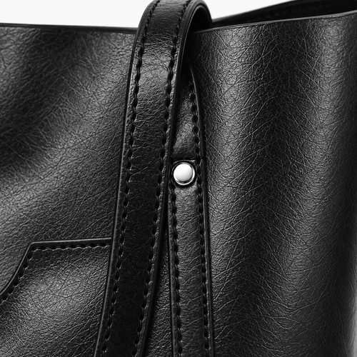 Women's PU Leather Tote Bag with Detachable Shoulder Strap - Jocelyn