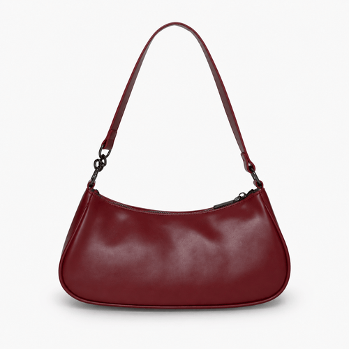 Women’s Baguette Shoulder Bag with Front Buckle Pockets - Hyacinth
