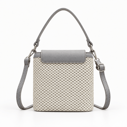 Women's Woven Bucket Crossbody Beach Bag - Amber
