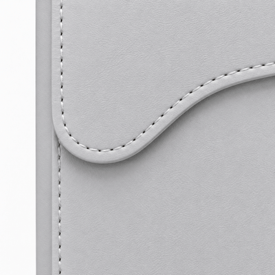 The Sunday Avenue Women's Grey PU Leather Crossbody Phone Bag with Zip Compartments