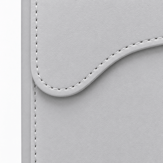 The Sunday Avenue Women's Grey PU Leather Crossbody Phone Bag with Zip Compartments