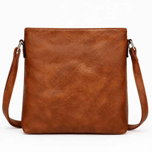 Women's Medium Leather Hobo Crossbody Bag with Removable Inner Pouch - Theodora