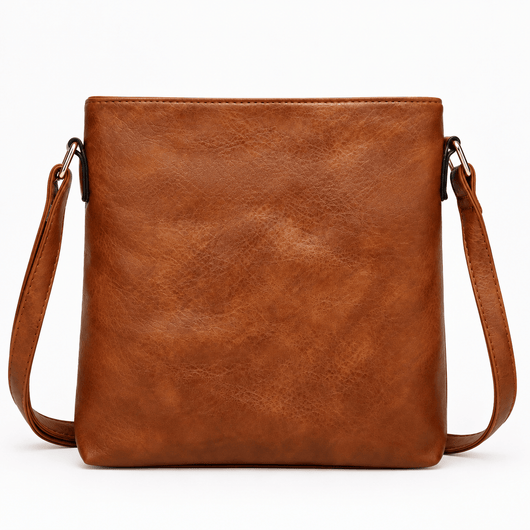 The Sunday Avenue Women's Medium Brown Leather Hobo Crossbody Bag with Removable Inner Pouch