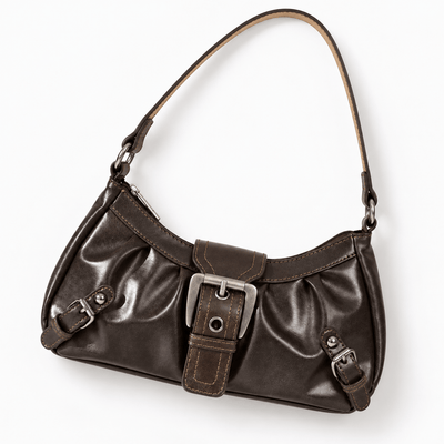 The Sunday Avenue Women’s Synthetic Leather Shoulder Bag with Buckle Detail - Heidi