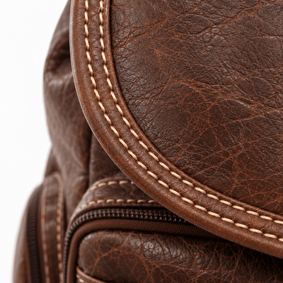 The Sunday Avenue Women's Vintage Brown Faux Leather Flap Backpack