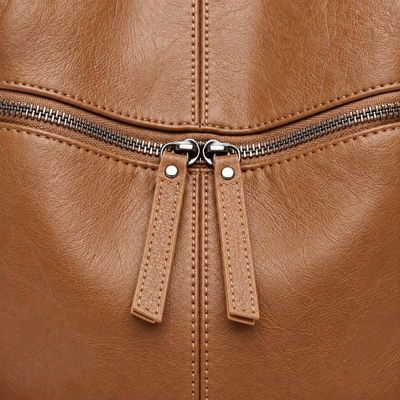 The Sunday Avenue Women's Vintage Brown PU Leather Convertible Backpack