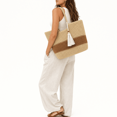 The Sunday Avenue Woven Structured Flap Handbag - Bryony