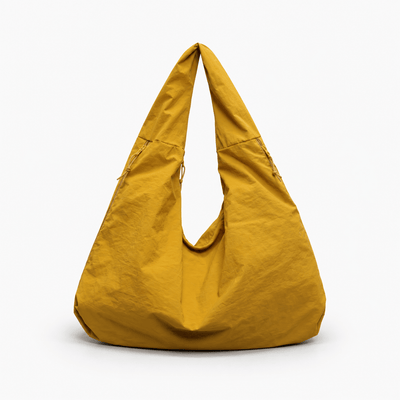 The Sunday Avenue Yellow Clara Yellow Nylon Hobo Bag with Multiple Pockets