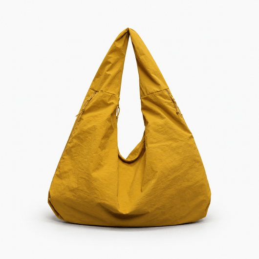 The Sunday Avenue Yellow Clara Yellow Nylon Hobo Bag with Multiple Pockets